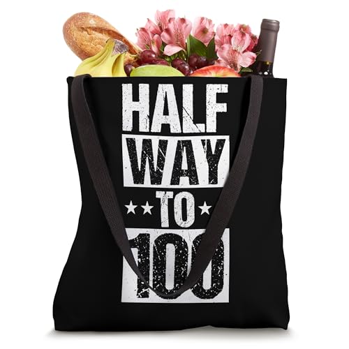 Bolsa Tote HALF WAY TO 100 50th Birthday Humor miniatura 4