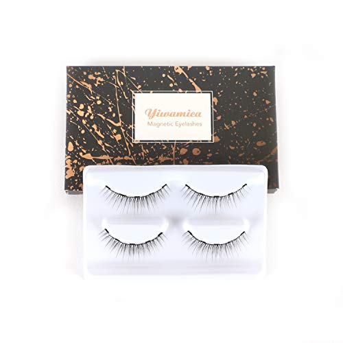 Yiwamica Magnetic Eyelashes 5 Magnets for Magnetic Eyeliner False Lashes 2 Pack