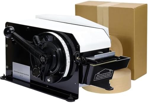 Wet Kraft Paper Carton Sealing,Electric Tape Cutting Machine,Electronic Heavy Duty Gummed Paper Water Activated Tape Dispenser Machine,for Shipping, Carton and Box Sealing