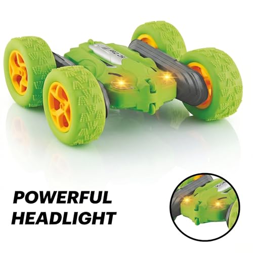 Image of Amazon Brand - Jam & Honey Off Roader Rechargeable Remote Control Car | RC Monster Truck with LED Headlights, Type-C Charging, Anti-Skid Tyres, 120 Ft Range | 2.4GHz Remote Controller - Green (MT0624)