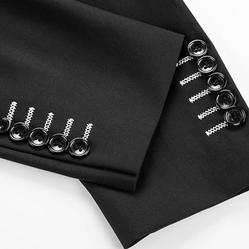 Men's Double Breasted Suit Jacket Button Solid Slim Sports Coats Prom Party Wedding Business Blazers 5