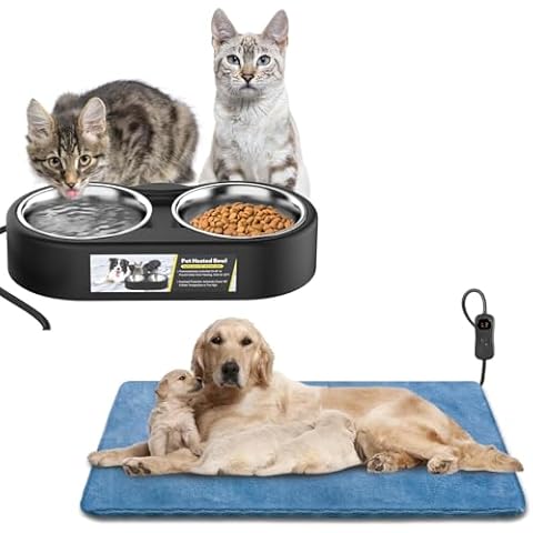 Yicostar Heated Water Bowl for Outdoor Cats,Pet Heating Pad for Cats and Dogs Cover