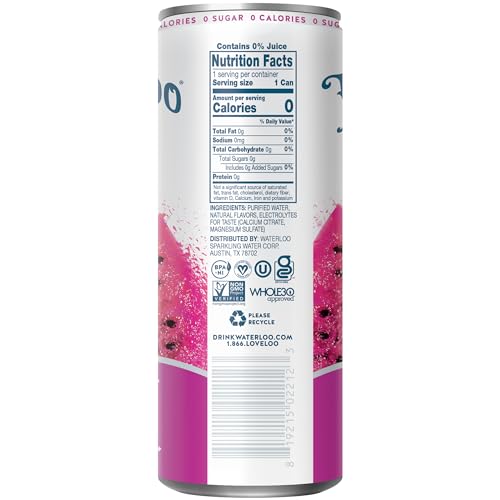 Waterloo Still Water, Dragon Fruit Punch | Naturally Flavored Purified Water | 12 Fl Oz Cans (Pack of 12) | Zero Calories | Zero Sugar or Artificial Sweeteners | Zero Sodium