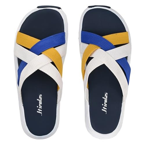 Image of Hirolas Men's Strappy Flip-Flop Slider Slippers