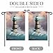 Summer Ocean Garden Flag 28x40 Inch Brown Bright Lighthouse Sea Wave White Spray Seascape Double Sided Yard Flags for Outdoor Decoration Welcome Flag Outside Holiday Home Garden Porch lawn Patio Sign