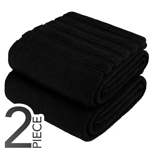 Image of American Soft Linen 100% Cotton Luxury Turkish Towels, 2PC 35x70 Bath Sheet | Soft Absorbent Quick Dry OEKO Tex Standard 100 Certificated Durable Machine Washable Breathable Premium Hotel Quality