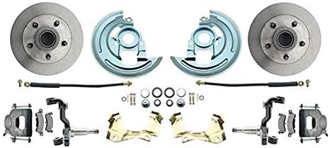 Disc Brake Conversion Kit, Disc Brake Caliper Kit, 64-74 GM A/F/X Body 11 In Disc Brake Kit, Std Rtr, Gry Caliper, Bolt On Drum to Disc Brake Kit