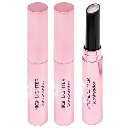 The Fruit Company Iluminador en Barra de Gelatina Facial Pack de 3 | Color Starlit Silver | Jelly Highlighter con Textura Suave y Brillante | Brillo Natural y Efecto Glow | Let It Shine