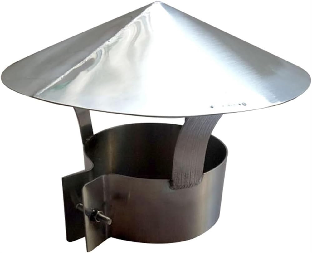 Strumento per il cofano del camino, protezione antipioggia per tubi, in acciaio inox, per condotti di ventilazione e cappuccio