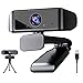 Produktbild Webcam 1080P mit Mikrofon, Full HD Webkamera PC Webcam USB Camera für Videoanrufe, Konferenzen, Aufzeichnen, Studieren, Kompatibel mit Laptop, Computer, PC, Desktop, Windows, Android und Linux
