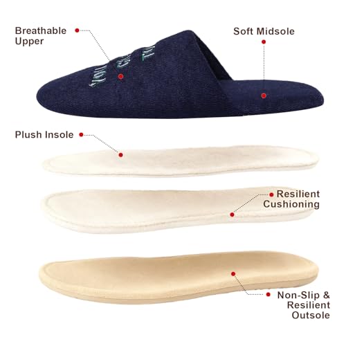 Pantuflas para mujer con espuma de memoria y puntera cerrada miniatura 4