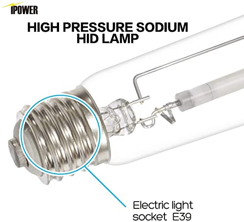 Ipower 600W Hps Grow Light Bulbs, Enhanced Red And Orange Spectrums, High Pressure Sodium Lamps, 85000 Lumens, Cct 2100K For Plants Blooming And Fruiting, 6 Pack #TOP3