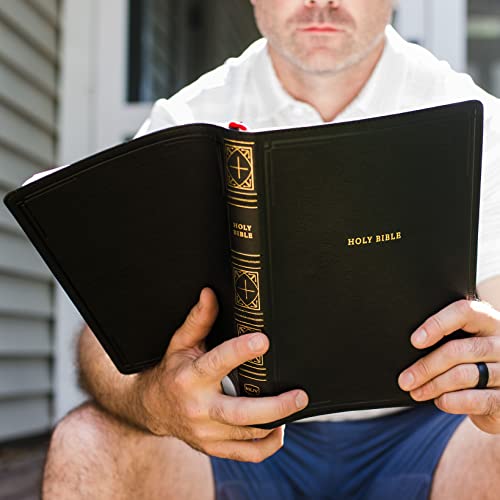 Image of NKJV Holy Bible, Giant Print Thinline Bible, Black Leathersoft, Thumb Indexed, Red Letter, Comfort Print: New King James Version