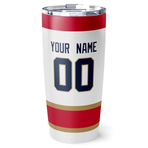 Image of ANTKING Florida Tumbler 20oz Custom Name Number Travel Mug Gifts | Stainless Steel Insulated Coffee Cup for Men Women
