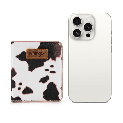 X Wrangler Small Cow Print Wallets for Women Slim Thin Wallet Card Cases Money Organizer Thin Mini Pocket Wallet with Rfid Lining and A Coin Purse4