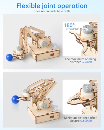 Robot Arm Kits, Robotics for Kids Ages 8-12 14-16 STEM Toys, DIY Science Experiment Engineering Building Circuits Projects, Birthday Gifts for 9 10 11 13 14 15 16+ Year Old Boys Girls Teens Adults - Image 4