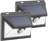Ideal für Hof, Haustür, Terrasse, Durchgang u.v.m. • Für noch bessere Sicht im Dunkeln: je 4 LEDs leuchten zu den Seiten • Spritzwassergeschützt IP44 • Stromversorgung je Leuchte: eingebauter Li-Ion-Akku mit 1.200 mAh für bis zu 3 Stunden Leuchtdauer bei voller Helligkeit