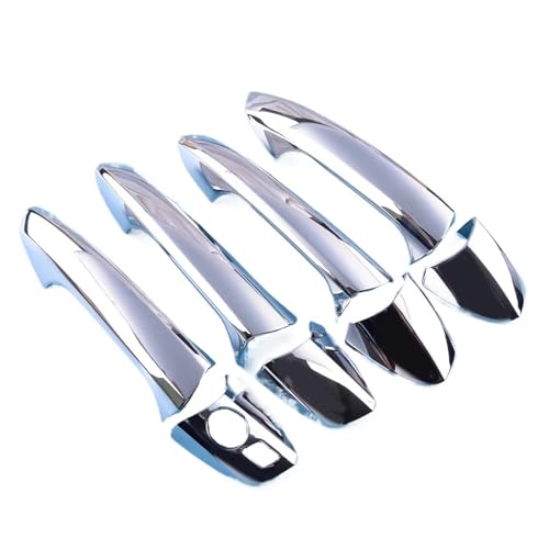 アウタードアハンドルカバー Compatible With For E Class W212 2010 2011 2012 2013 2014 2015 LHD シルバークローム車外装ドアハンドルカバートリムキャップキット