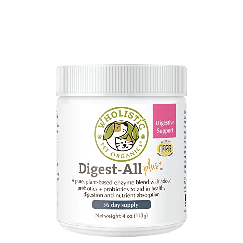 Wholistic Pet Organics: Dog Probiotics and Digestive Enzymes,Supports Immune System and Gut Health,Pet Probiotics for Dogs Digestive Health with Plant Based Ingredients-Probiotics for Puppies 4oz