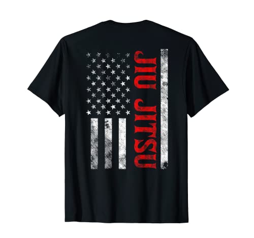 Jiu Jitsu brasileño Bandera americana Día del Padre US Sports Camiseta