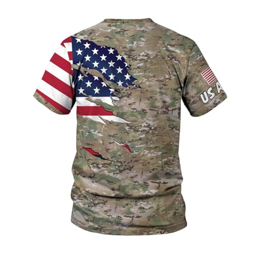 Veteran Army T-Shirt US Military Pride American Flag Vintage Jersey, Army Shirts for Men Memorial Day Idea4