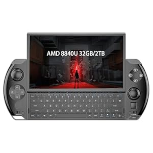 GPD Win 4 2024, Portable Handheld Game Console 6″ Touchscreen 1920X1080 Mini Laptop UMPC Win 11 CPU AMD Ryzen 7 8840U 32GB LPDDR5 RAM/2TB M.2 NVMe 2280 SSD ï¼Blackï¼