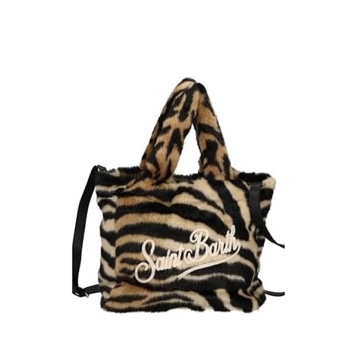 Saint Barth Mc2 Borsa Colette Soft Fur a Mano con Tracolla Zebrata Dimensioni: 29 x 28 x 14 cm
