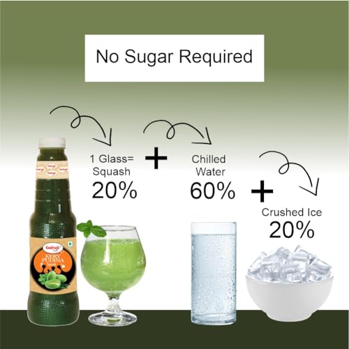 Image of Shree Guruji Kery Pudina Sharbat 1 Litre Summer Drink Raw Mango Mint Syrup Instant Summer Refreshing Beverage Aam Panna Style Cooling Drink Squash for Juice Mocktail Falooda Dessert Topping