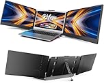 KEFEYA Portable Monitor for Laptop, 14” Full HD IPS Display Screen, Triple Laptop Screen Extender, Work with 13”-17” Mac Windows Chrome