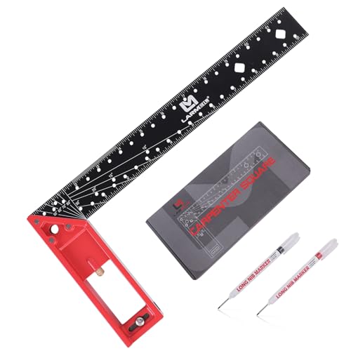 LARMEIL 12 Inch Framing Carpenter Square, Woodworking Square Ruler, Try