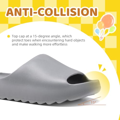 Image of Kids Cloud Slides for Boys & Girls, Super Soft & Comfy Beach Pool Slippers, Non-Slip Waterproof Shower Sandals for Toddlers & Kids