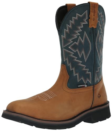 Wolverine Botas de construcción Wellington impermeables con punta de acero para hombre, Azul, 42 EU