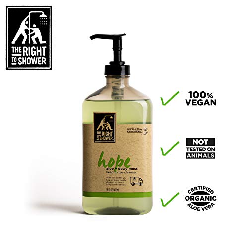 The Right to Shower Sulfate Free Body Wash, Hope, Aloe Vera + Dewy Moss, 16 Fl Oz - Image 4
