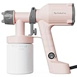 Tilswall Paint Sprayer, Ultra-Light Electric Paint Spray Gun with 600ml Detachable Cup, 2 Nozzles & 3 Patterns - Perfect for Fences, Sheds, Walls, Ceilings, Furniture, Cabinets, Garden & DIY, Pink