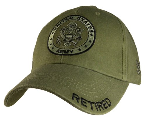 Eagle Crest U.S. Army Retired Distressed Green Baseball Cap Hat