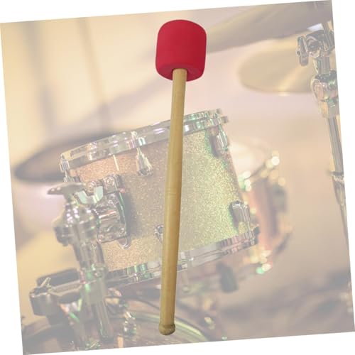 Baqueta grande para bombo con mango de madera para percusión miniatura 7