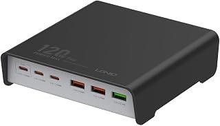 T Teclusive 120W Type C Super Fast Charging 6 Ports Charger Compatible for iPhone 15 14 13 12 Pro Max Series/Galaxy S23 S2... Price In India
