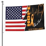Double-Sided Hope For A Cure Multiple Sclerosis Awareness And America Flags 5x8 Ft Heavy Duty Durable Outdoor Flag UV Protected Home Yard 5by8 Decorative Banner