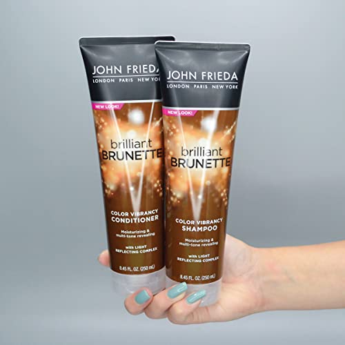 John Frieda Brilliant Brunette Multi-Tone Revealing Shampoo, Color Protecting Shampoo, Helps Unlock Vibrant Color, 8.45 Ounce #TOP5