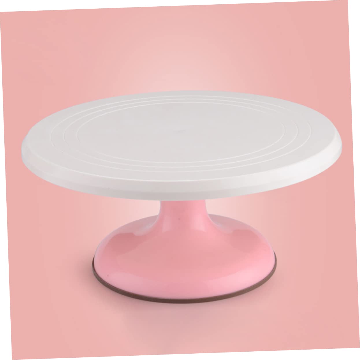 GLEAVI Plato Giratorio para Tartas Redondo Rosa, Suministros para Hornear, Material Duradero, Rotación 360 Grados, Adecuado para Decoración de Pasteles en Hogar y Repostería