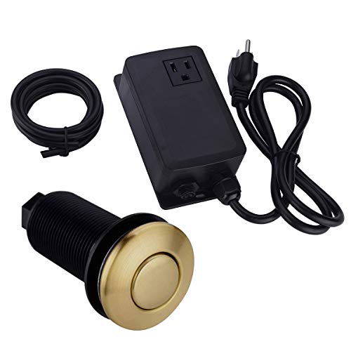 BESTILL Sink Top Air Switch Kit for Garbage Disposal, Brushed Gold