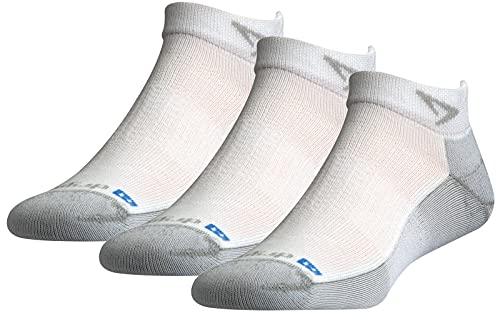Drymax Socks Running Mini Crew Sock Socks,White/Grey,XL US