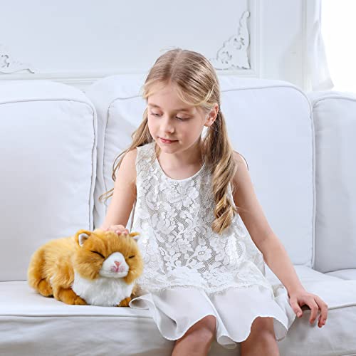 Image of CU-MATE Adorable Stuffed Animals Cat -Handmade Plush Soft Cat -Present Gift for Boys /Girls (Tabby Cat)
