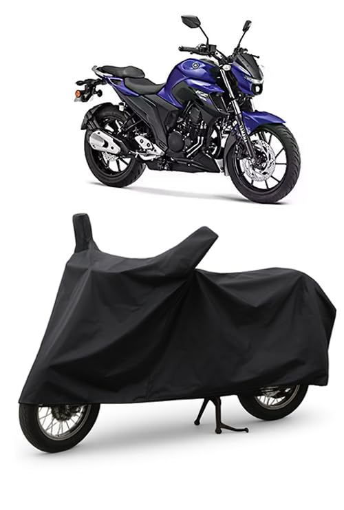 Image of Daxo Waterproof Bike Cover for Yamaha FZ 25 | All Weather Protection from Rain, Dust, UV Rays & Scratches with Mirror Pockets & Buckle Belt | FZ 25 Bike Cover