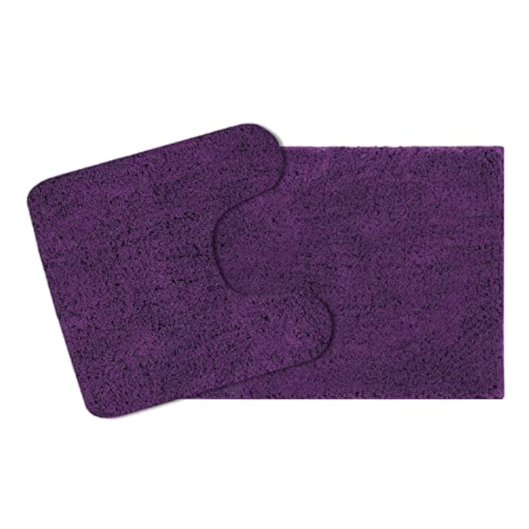 Anti-Skid Cotton Bath Mat Set with Contour, Luxury Design