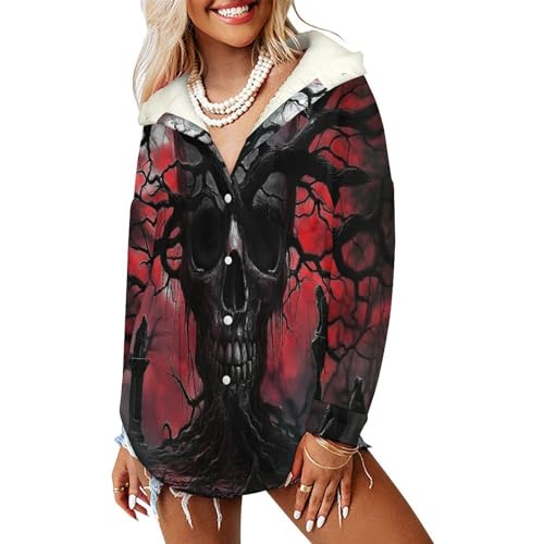 Blouson hiver décontracté femme veste polaire chaude à capuche rouge anti-froid style alternatif