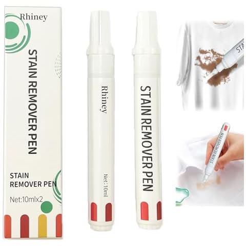Stains Remover Pen for Clothes,for All Laundry Stains Food, Drinks, Dirt, Ink, Makeup,Travel Friendly,Lnstantly Remove New Stains (2PCS) Cover
