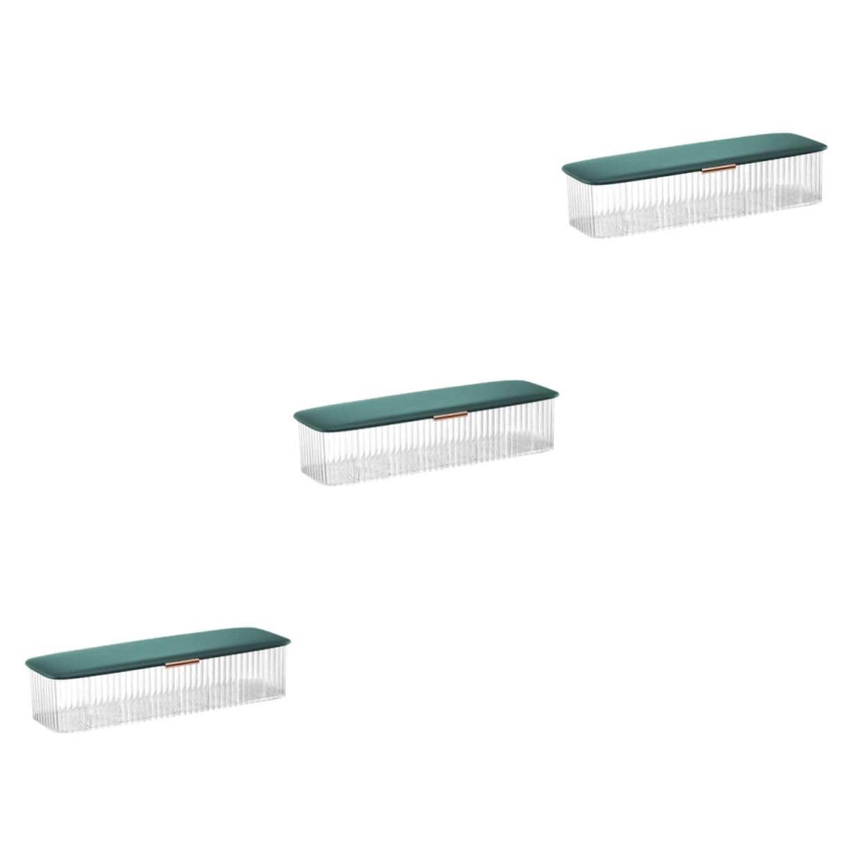 Angoily Boîte De Rangement pour Câbles Électroniques 3 Pièces avec Couvercle