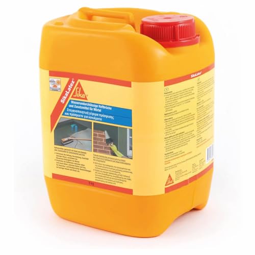 Sika - SikaLatex, Bianco - Additivo per malte e agente adesivo resistente all'acqua - Aumenta l'aderenza e la resistenza all'abrasione - Tanica 5kg