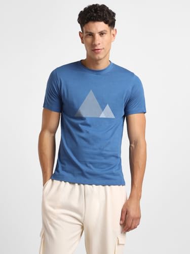 Image of Nobero 100% Cotton T Shirts for Men Stylish | Regular Fit | Graphic Printed T Shirts for Men 180 GSM Combed Cotton | Round Neck Half Sleeve